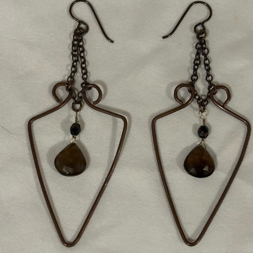 Elegant smoky topaz Teardrop Earrings